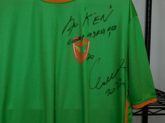 元ブラジル代表 オスカール氏のブラジリスFC(所有クラブ)サイン入ユニフォーム