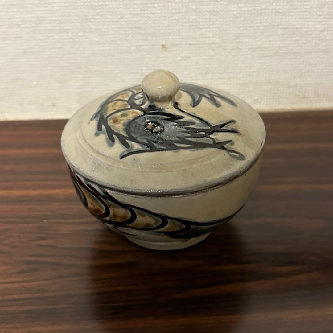やちむん　湯呑み　金城敏男　銘あり[ト]