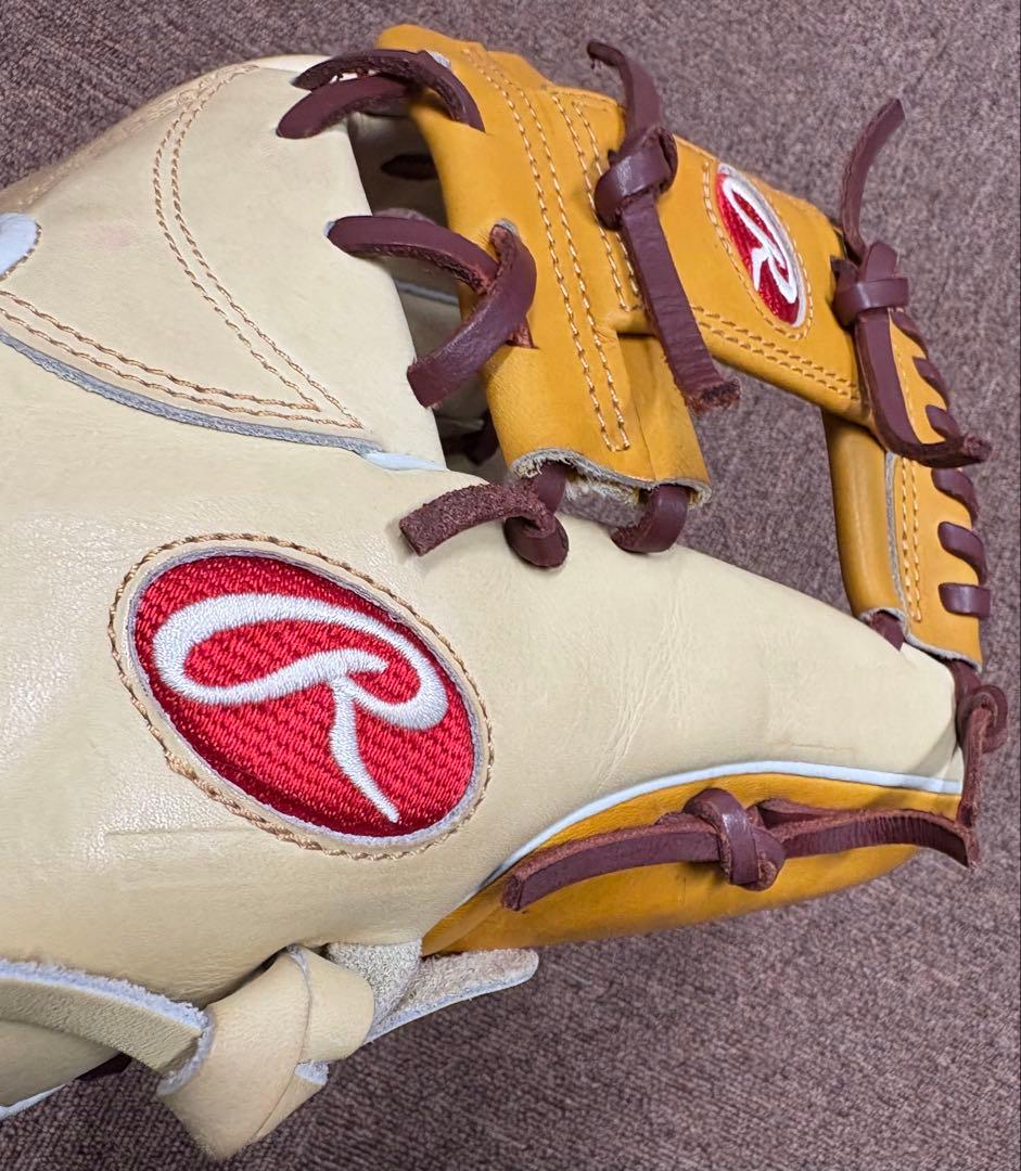 Rawlings 軟式グローブ ベージュ/オレンジ