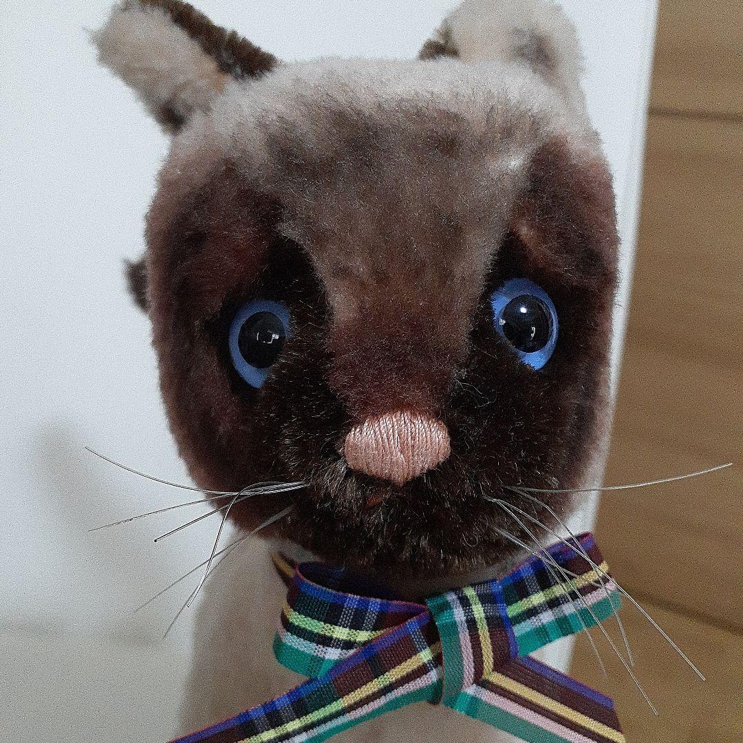 週末お値下げアンティークシュタイフシャム猫