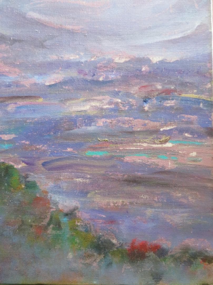 ◆金子太郎　「丹沢」　油彩　F8号　新制作協会会友　新作家賞　幻の画家　水上勉◆