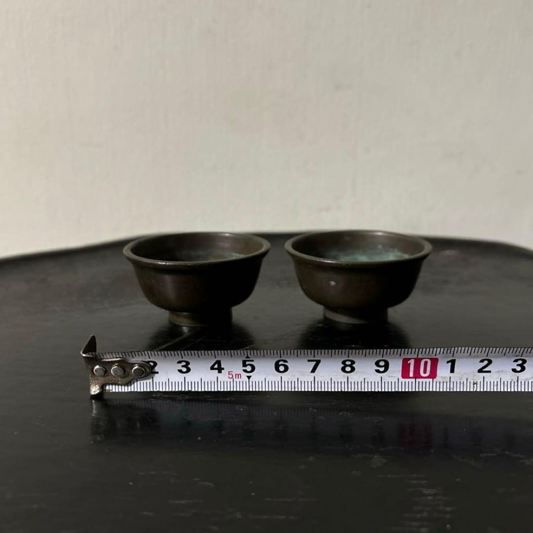 古銅六器 真鍮　盃 ぐい呑み　酒器　仏教美術 古美術 アンティーク　李朝