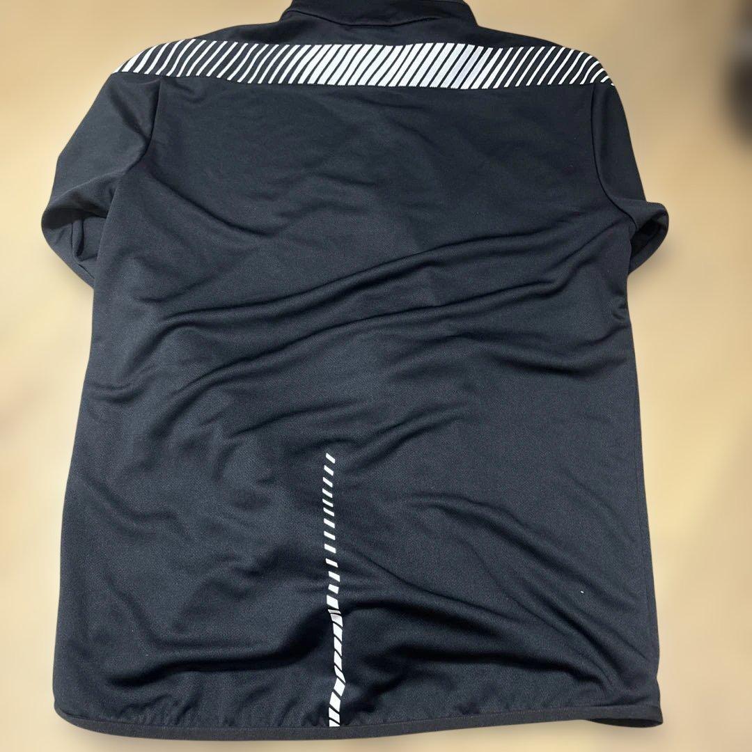 P*K様 asics ストライプジャージ上下セット XL 黒　セットアップ　20