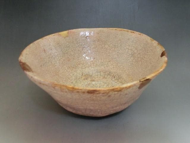 茶碗■李朝 氷結紋 時代物の古茶碗 金継ぎ直し有り 酒器 古玩 時代物 骨董品■