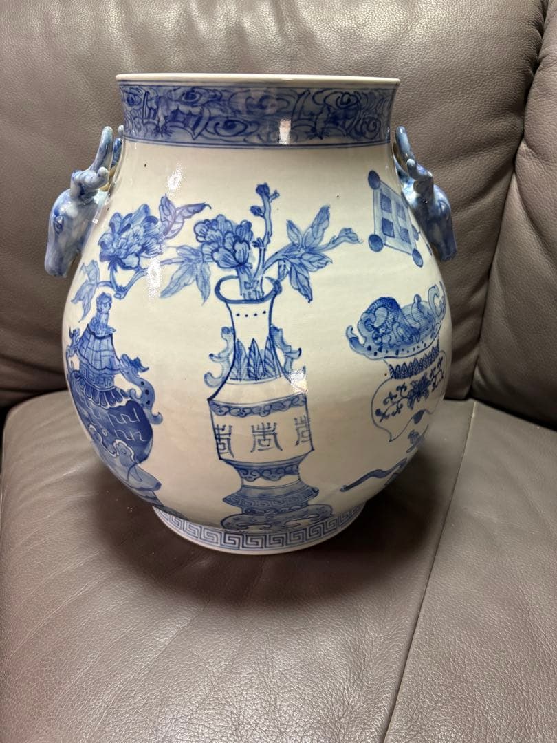 シカ壺　置物