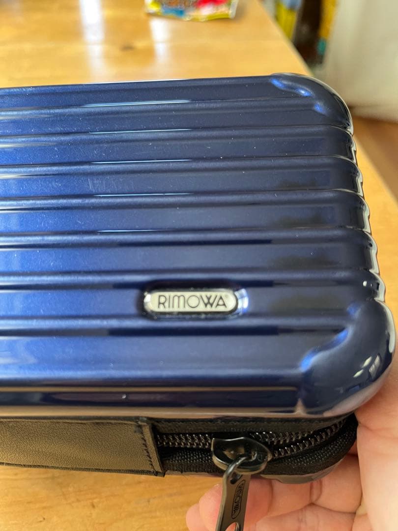 【絶品】RIMOWA ネイビー トラベルポーチ タイ国際航空