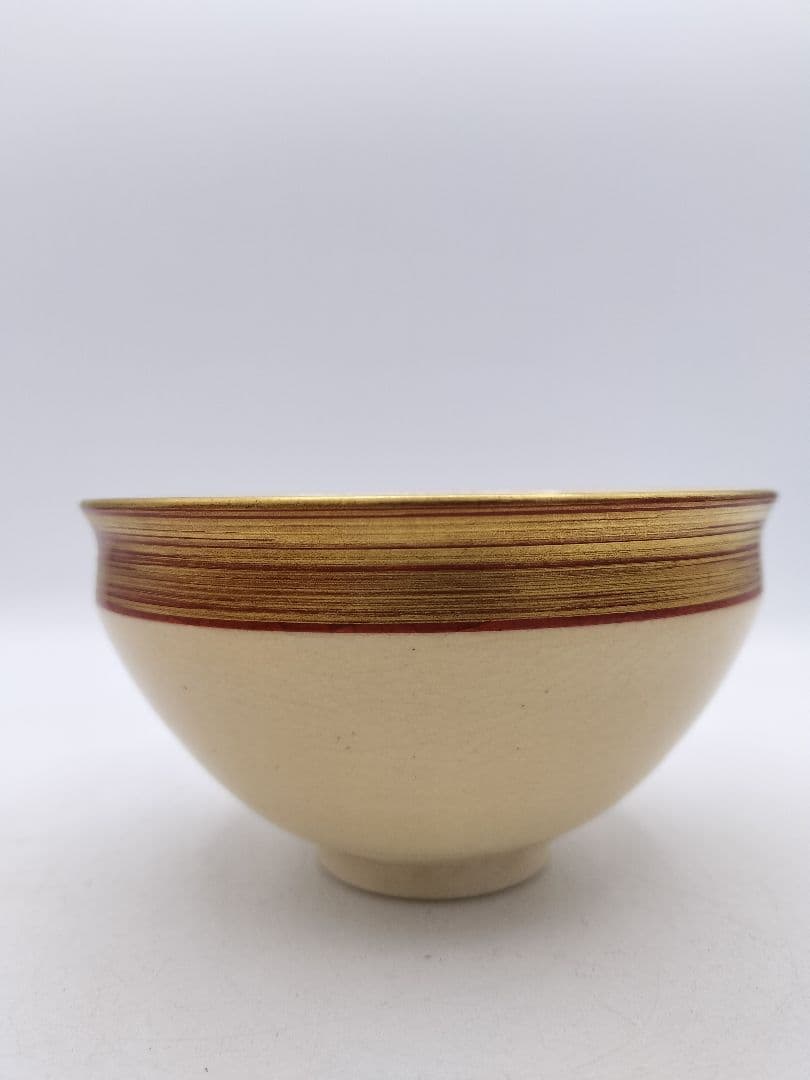 c702 数茶碗 金襴手赤巻 5客＋2客オマケ 高台寺窯 紙箱 茶道具 古物