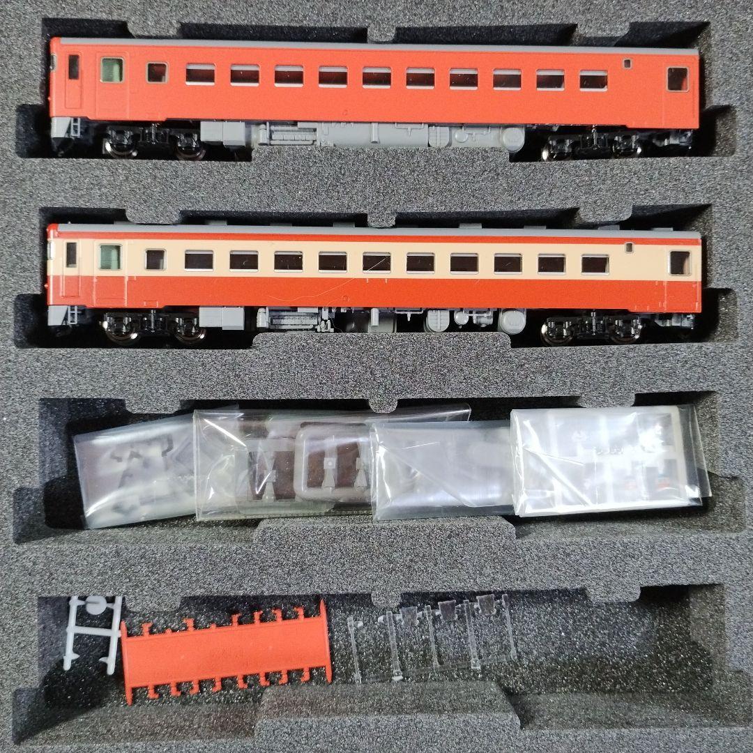 064 Nゲージ鉄道模型 4両編成 赤とクリーム
