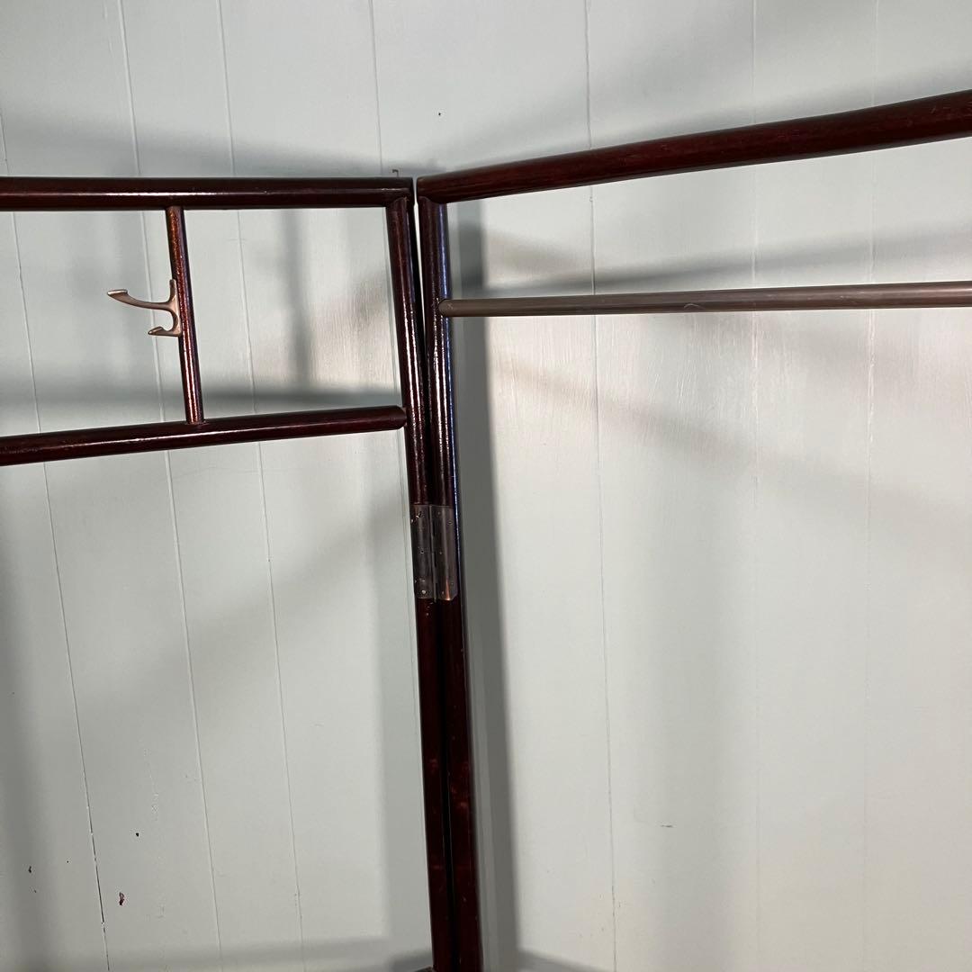 【昭和レトロ】衣桁　衣紋掛け　着物掛け　スズメ模様