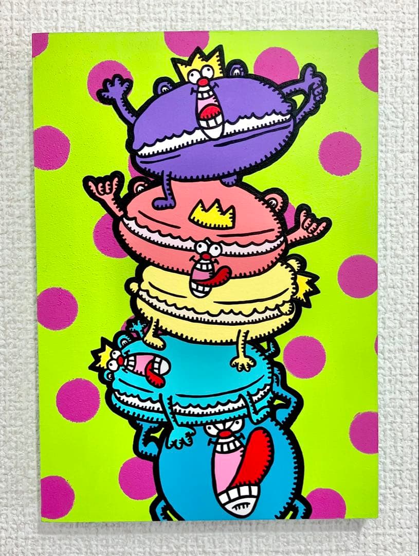 原画　スイーツ ポップアート キャラクター　絵画　アクリル画　現代アート