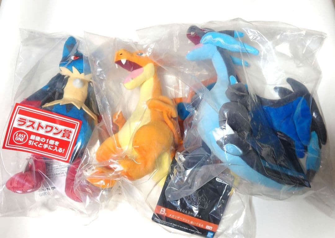 ポケモン 一番くじ メガシンカ ルカリオ リザードンX リザードンY ぬい3体
