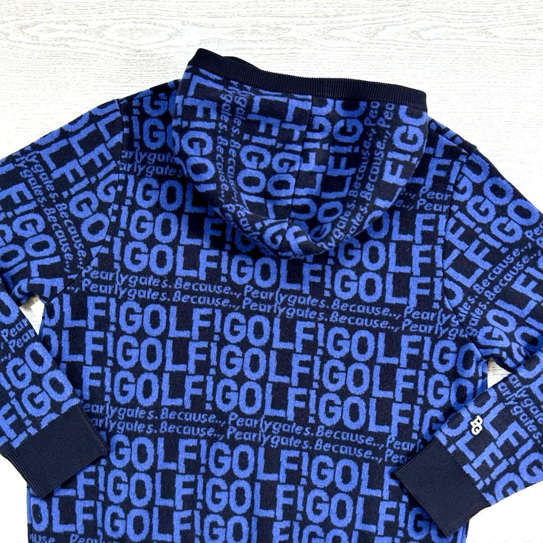 PEARLY GATES カシミヤブレンド ジャガード ニットパーカー サイズ6