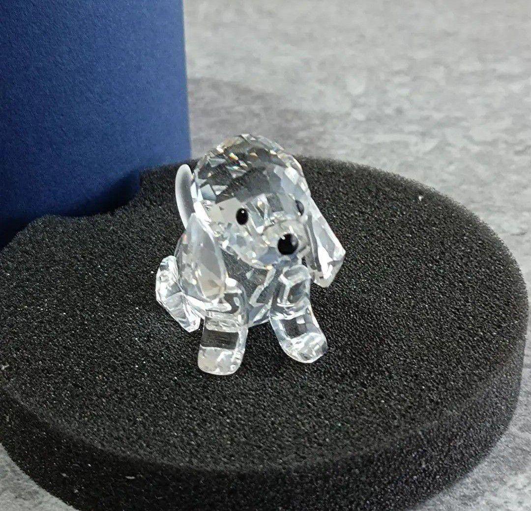 ☘小さな可愛いさ☘ 【SWAROVSKI スワロフスキー】 犬 置物 インテリア