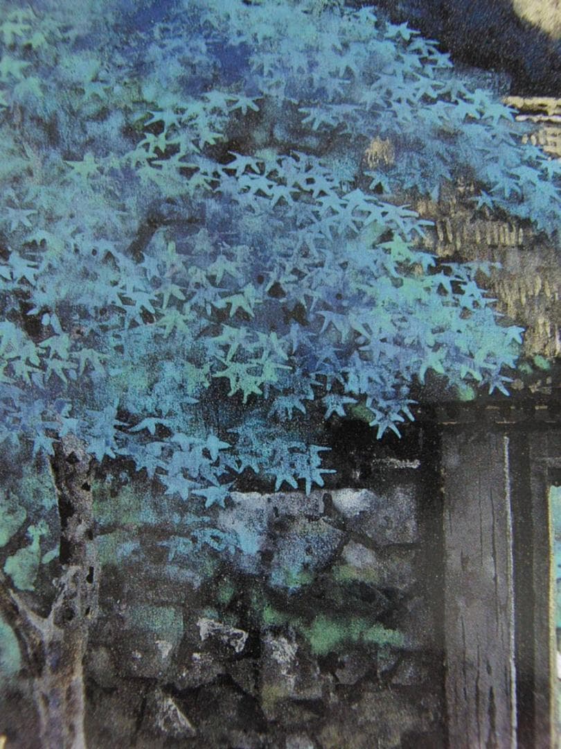 後藤純男、【山門緑映】、希少な額装用画集より、厳選、新品額装、マット額装付
