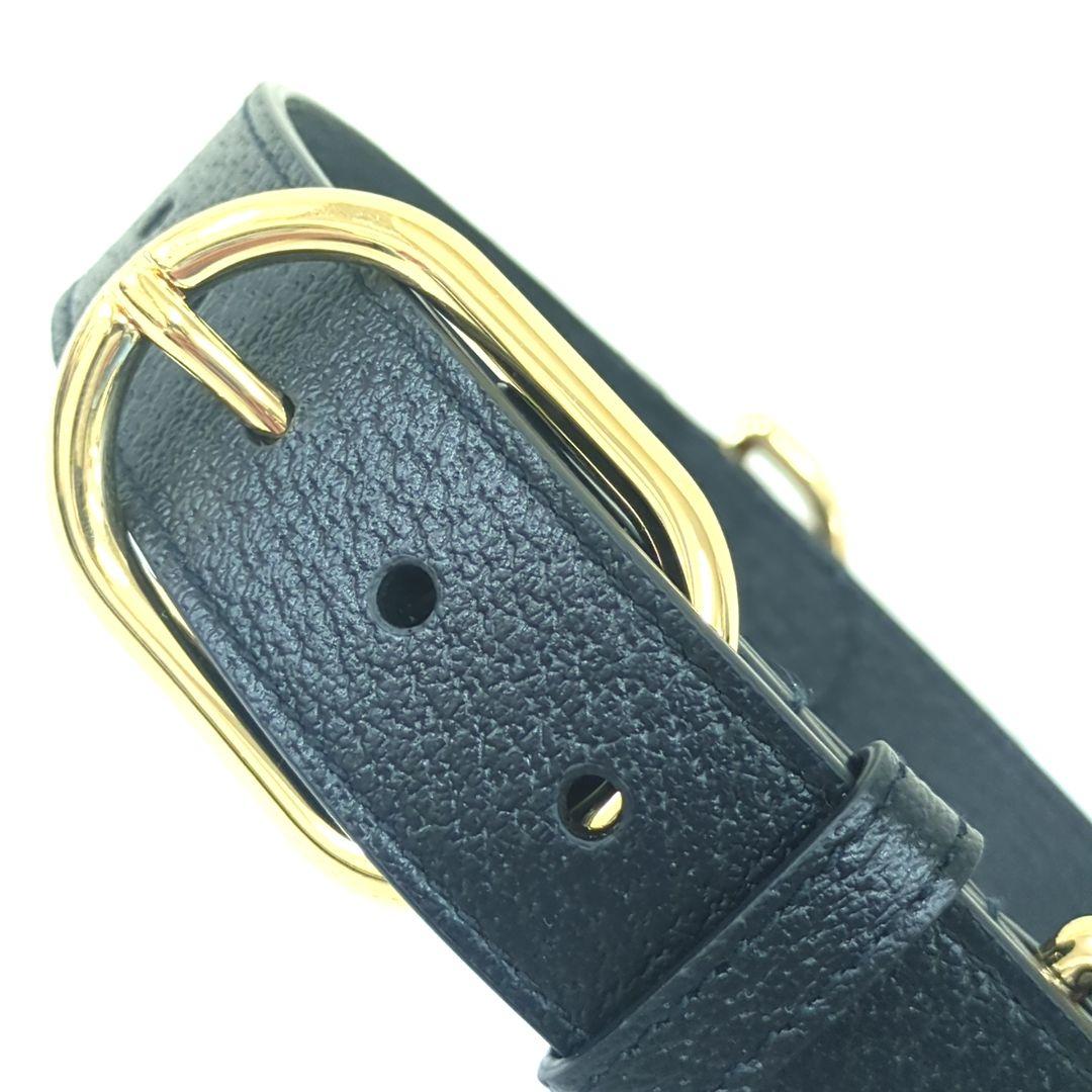 グッチ GUCCI インターロッキングG ラージ 犬用　首輪　レザー　ブラック