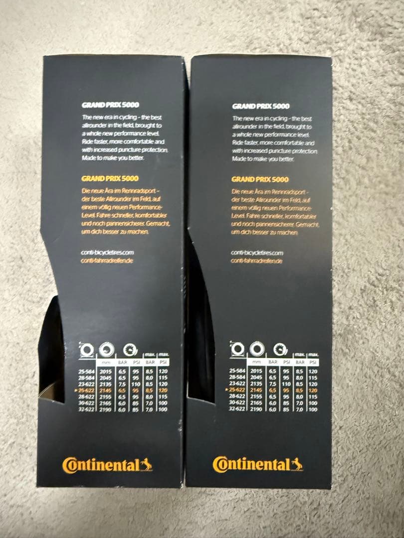 【新品未使用】Continental GP5000 25c 2本セット