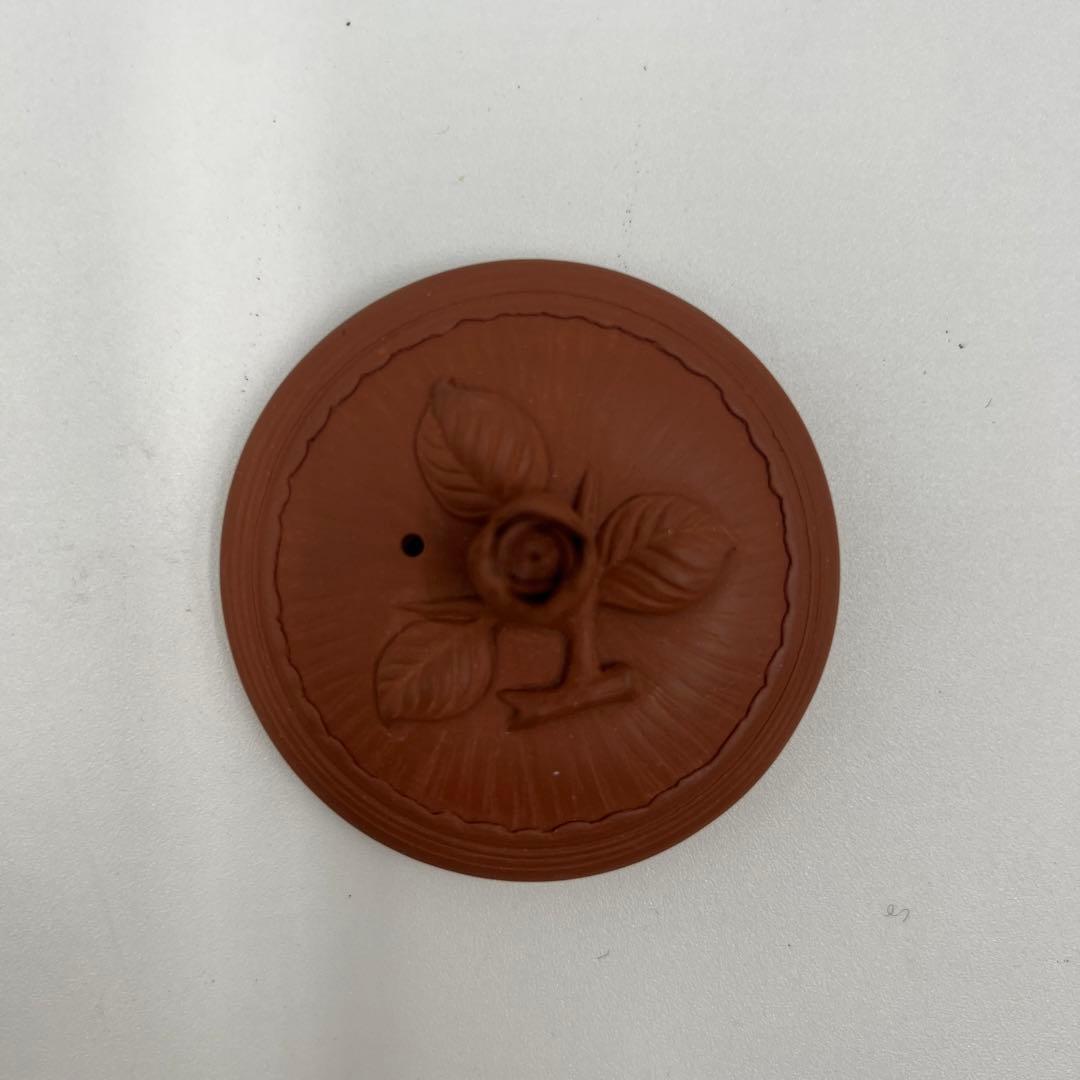 常滑焼 蓬菜堂 二代 杉江翁軒造 手造 椿の花 摘 急須 共箱煎茶道具