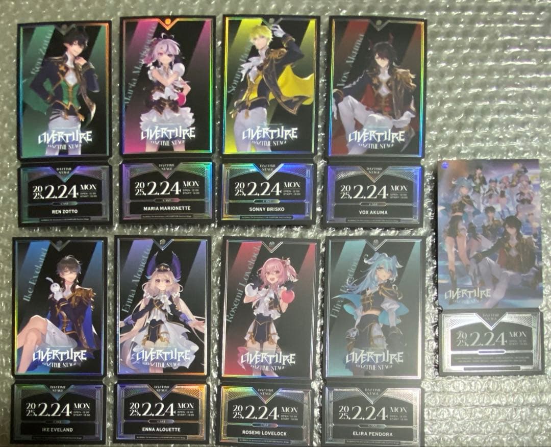 にじさんじ OVERTURE でかカード 公式写真カード チケット風カード EN