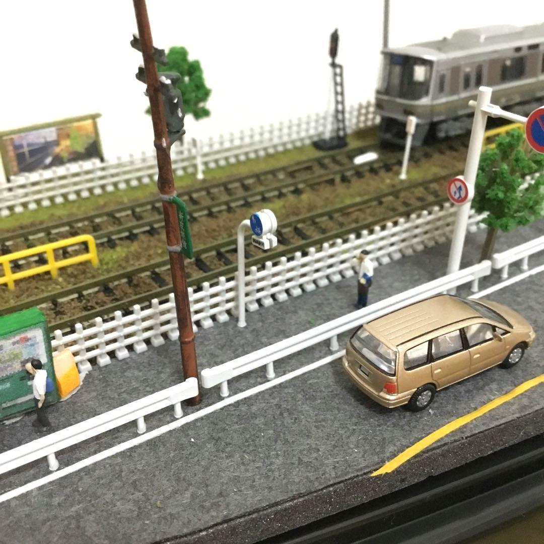 【メルカリ便で発送❗】大ジオラマ　線路と並走（複線ver） ハンドメイドジオラマ
