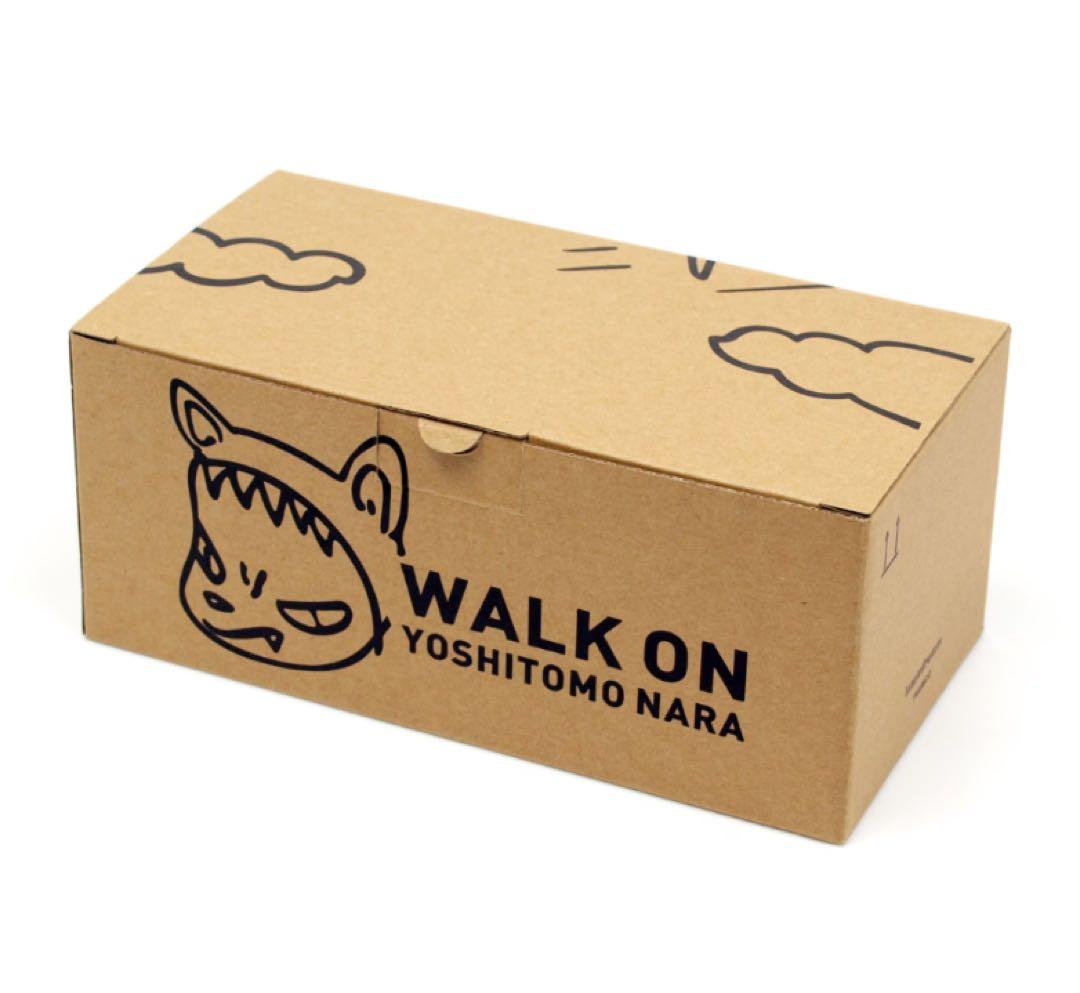 新品 奈良美智 パタパタクロック WALK ON ベージュ