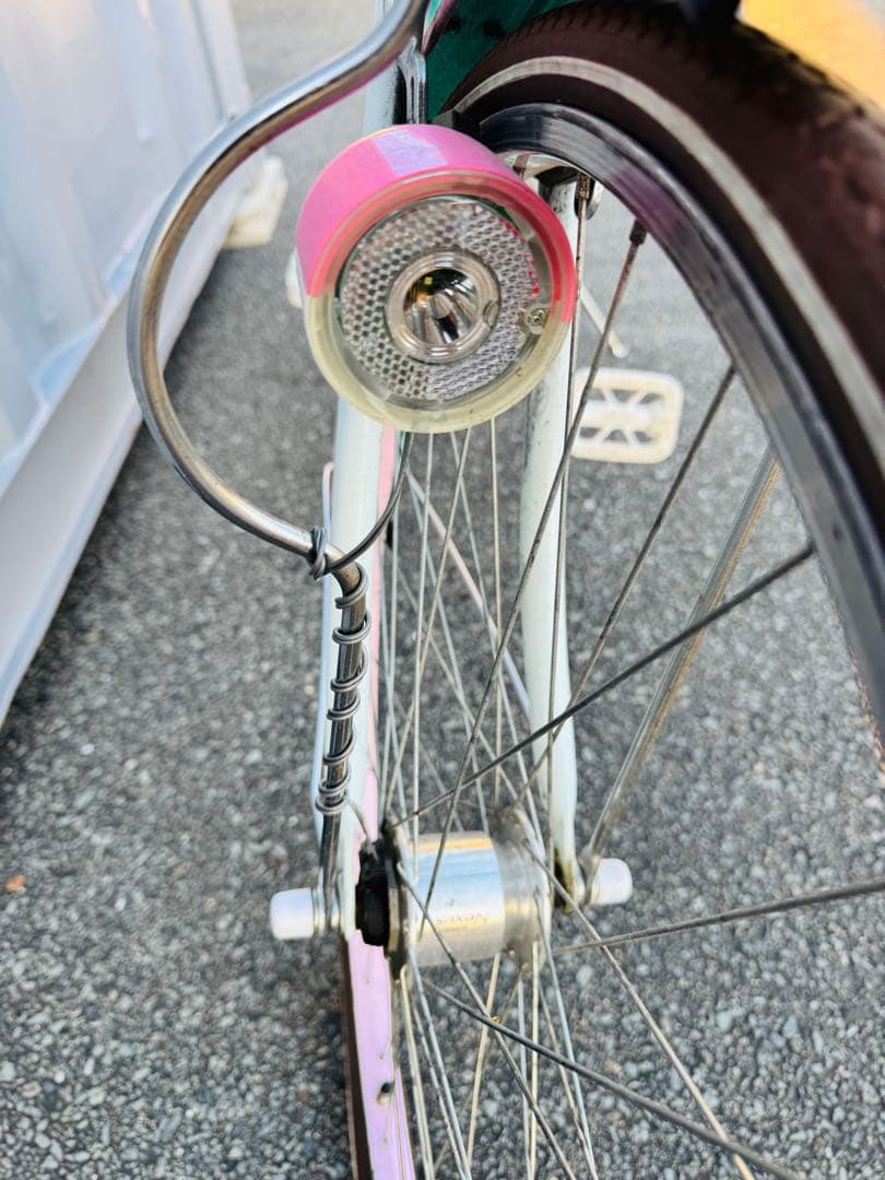 福岡発 ミントグリーン系 自転車 26インチ 軽量 通学 通勤 家庭用