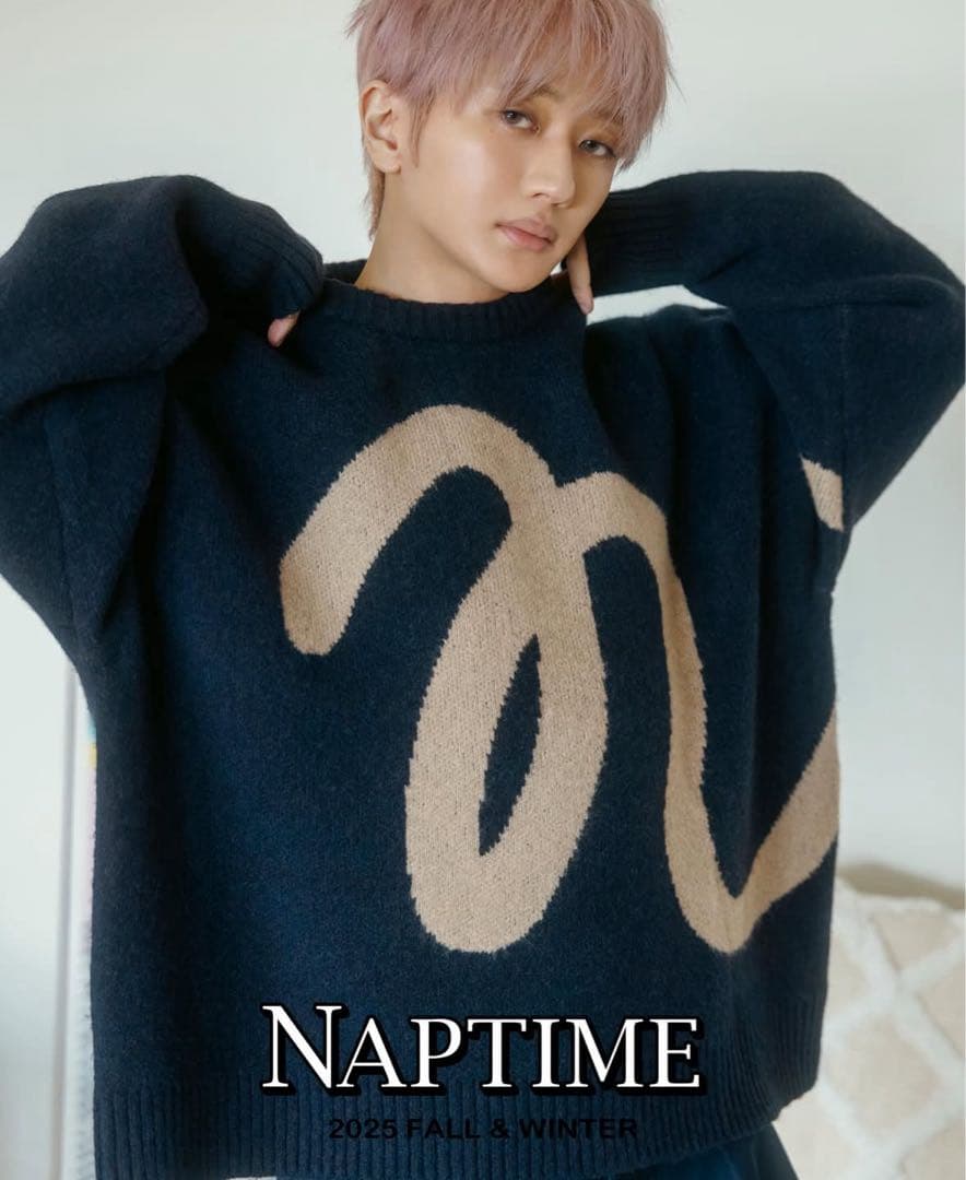 ナップタイム　naptime. Nissy 西島隆弘　プルオーバー　ネイビー