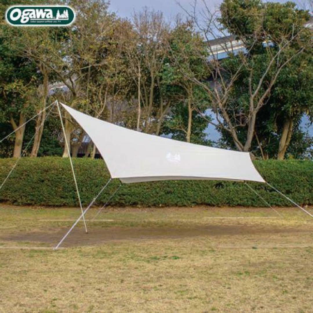 Ogawa オガワキャンパル　TC ホワイトタープ ポールセット　使用1回美品