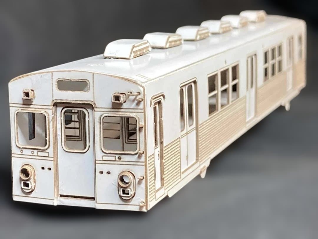 東急車輛旧7000系（２連）硬質ペーパークラフト　レーザーカット済み