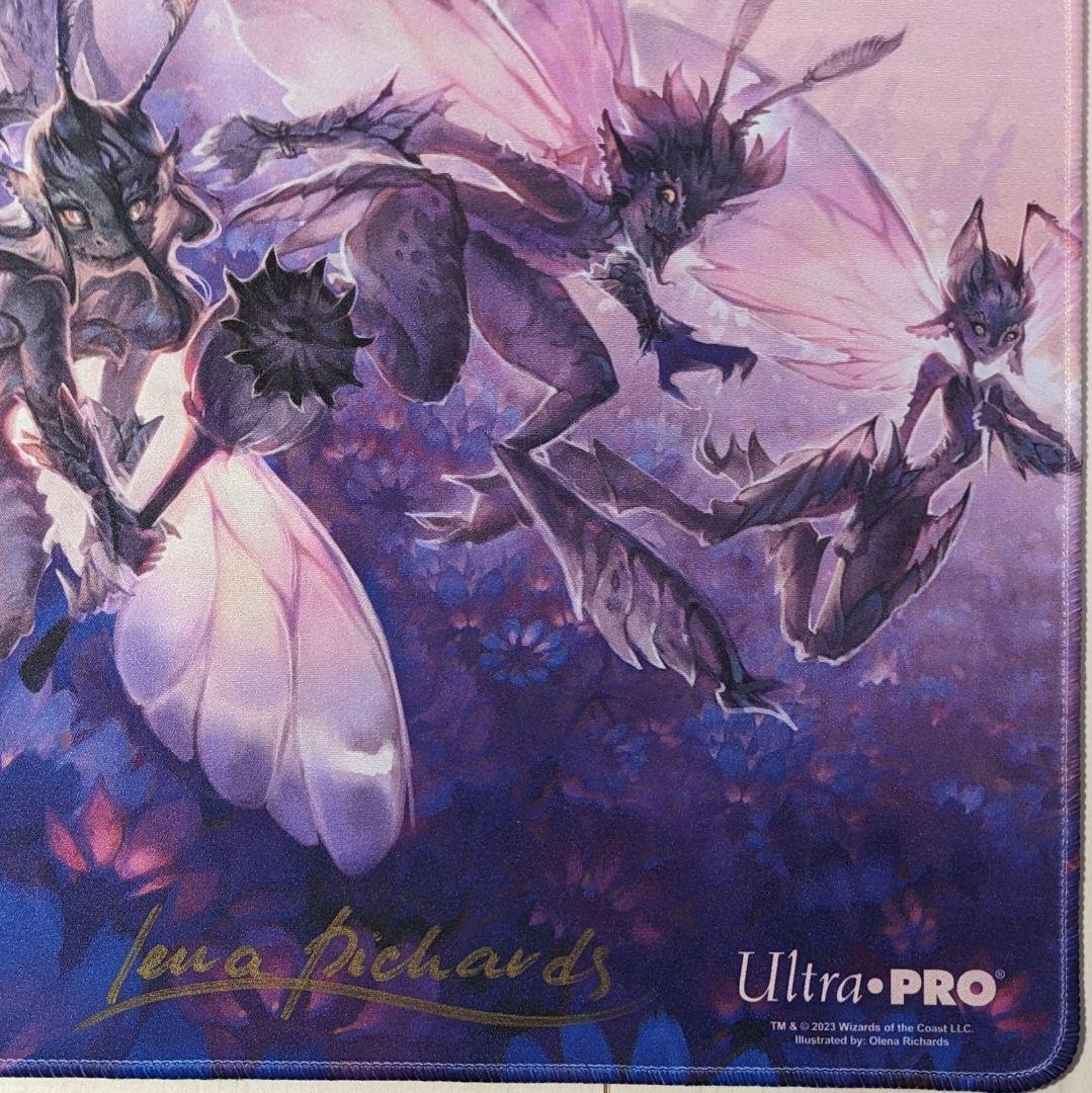 【未使用】MTG　苦花　サインド　ステッチ加工　プレイマット　UltraPro製