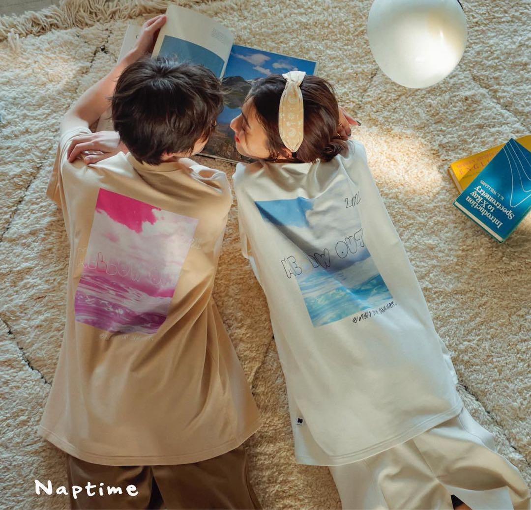 ナップタイムnaptime. Nissy 西島隆弘　Tシャツ　ブラック　ベージュ