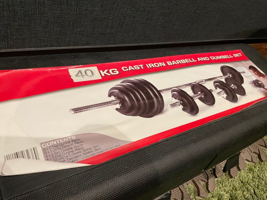 40kg キャストアイアン ダンベルセット 美品 筋トレ
