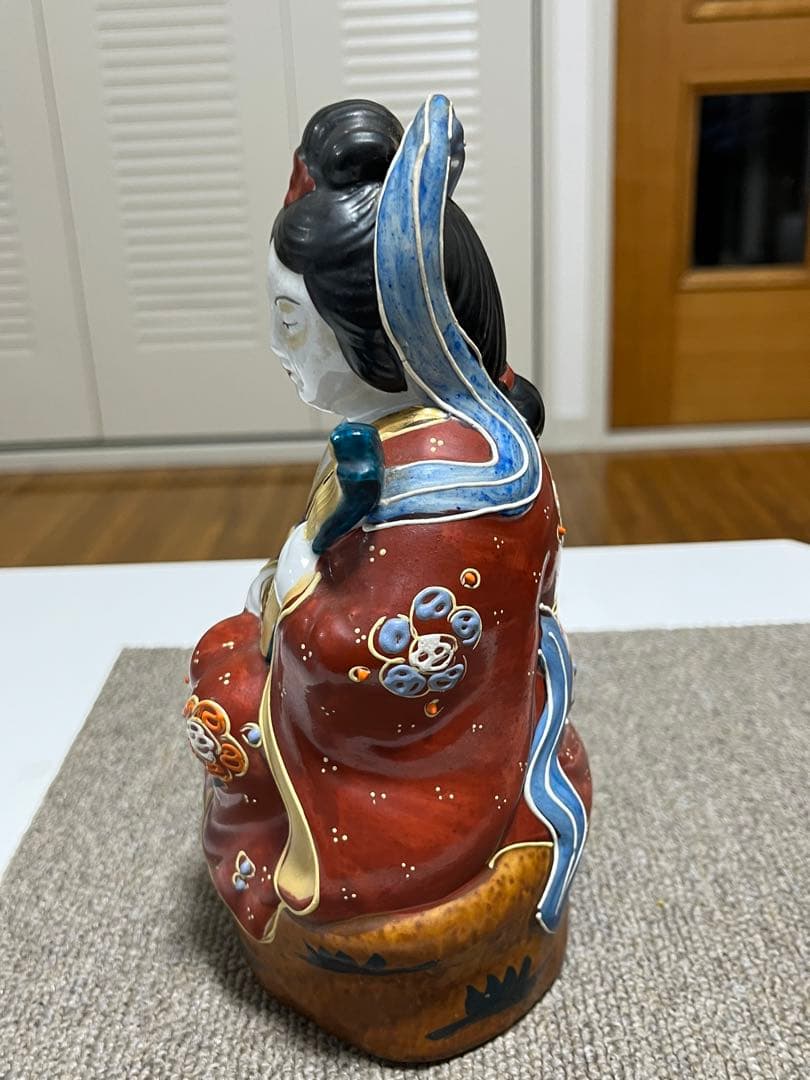 九谷焼 七福神 毘沙門天 弁財天様 金彩 色絵 縁起物 陶器人形 工芸品 骨董品