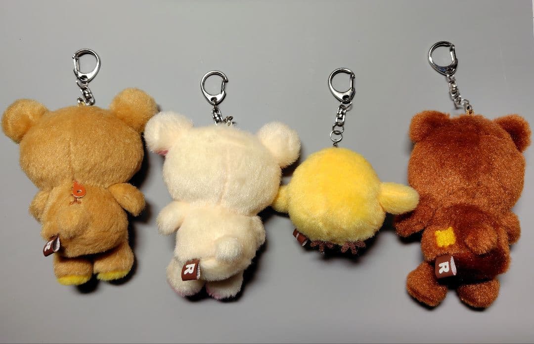リラックマ おでかけぬいぐるみ キーホルダー ふさふさ いつでもいっしょ 4体