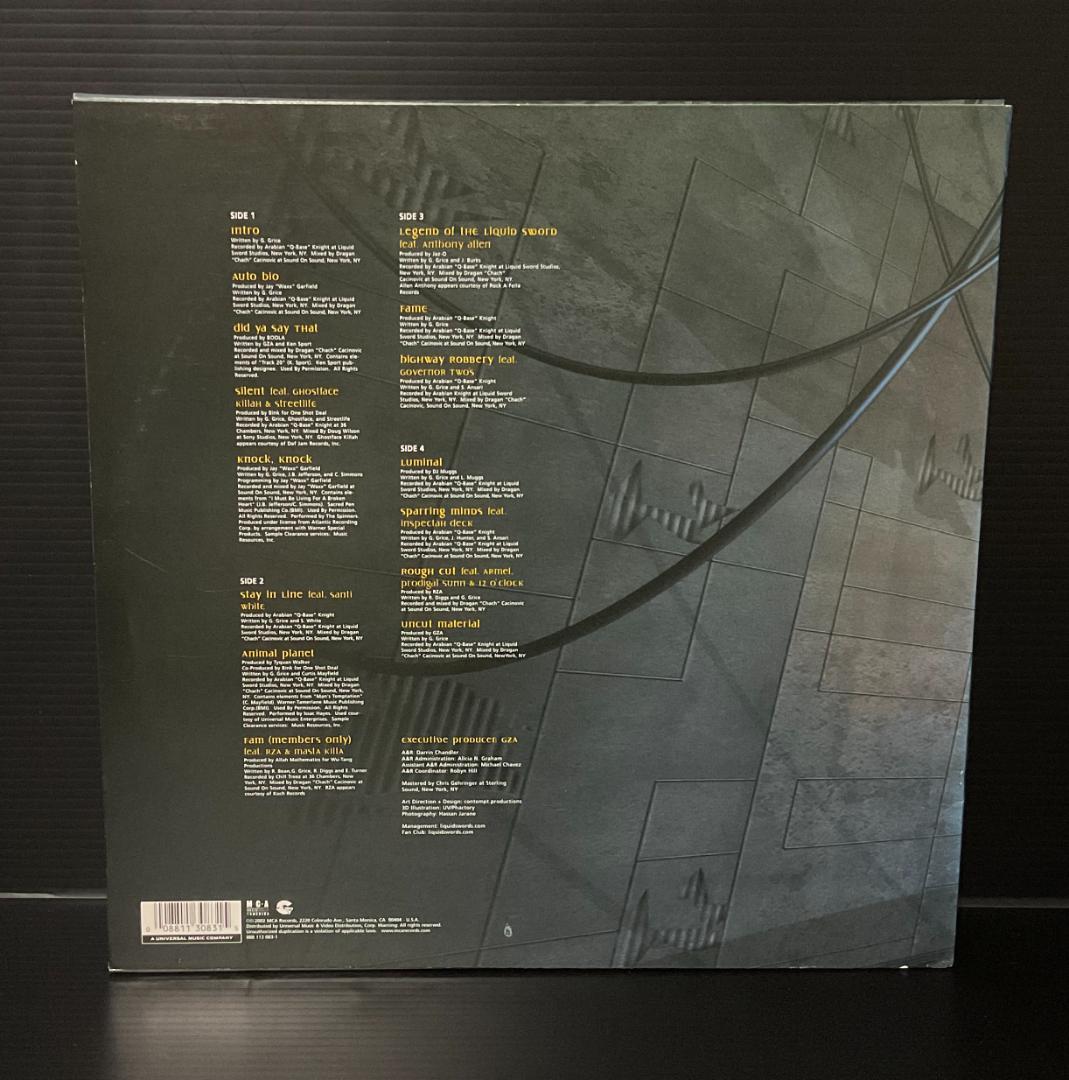洋楽 GZA - Legend Of The Liquid Sword 2LP