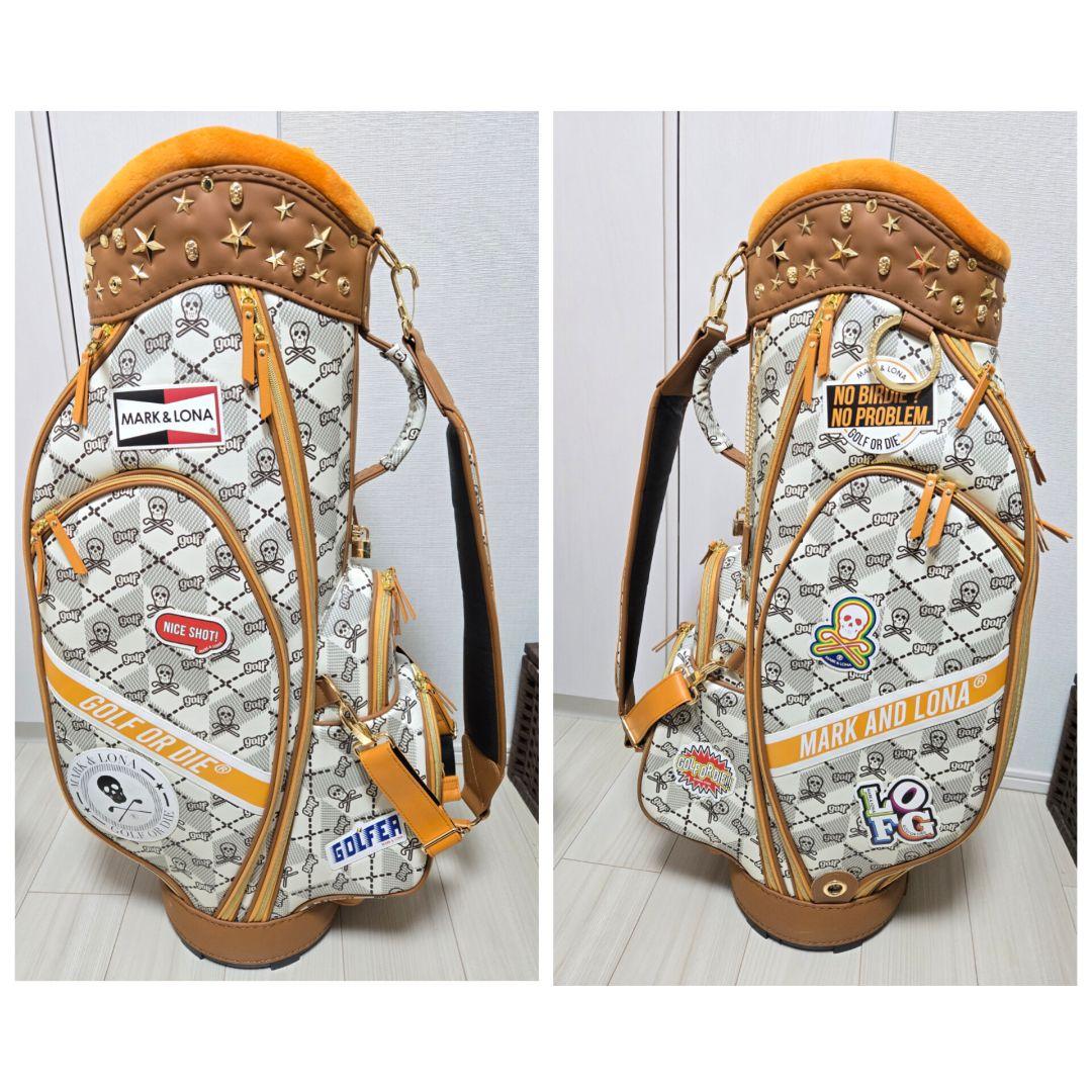 超美品 MARK&LONA キャディバッグ 限定・完売品 ブラウン オレンジ