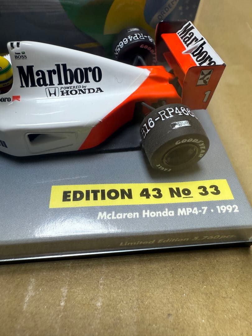 1/43 F1 ミニチャンプス　マクラーレンホンダMP4-7 A.セナ