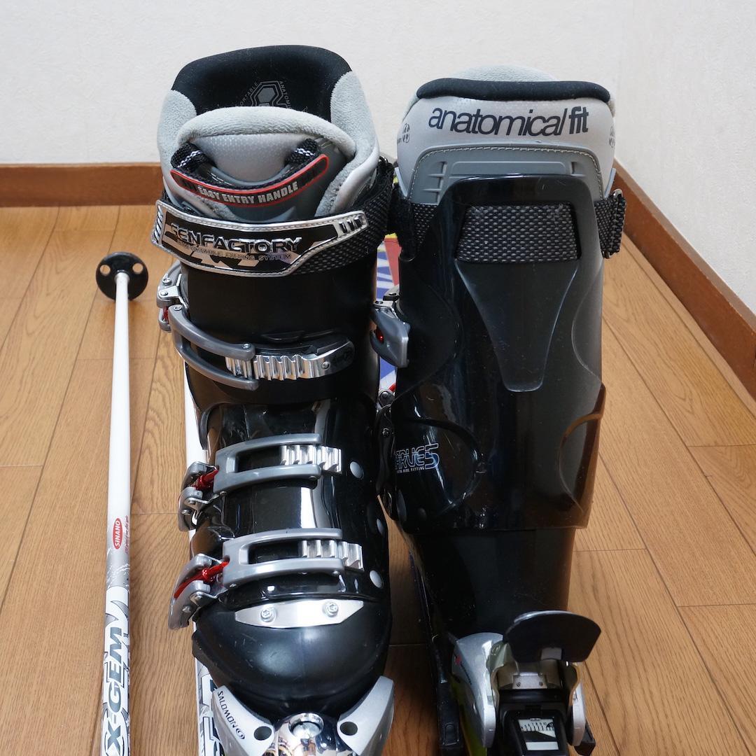 メンテ済 160cm 靴28～28.5cm SALOMON スキーセット