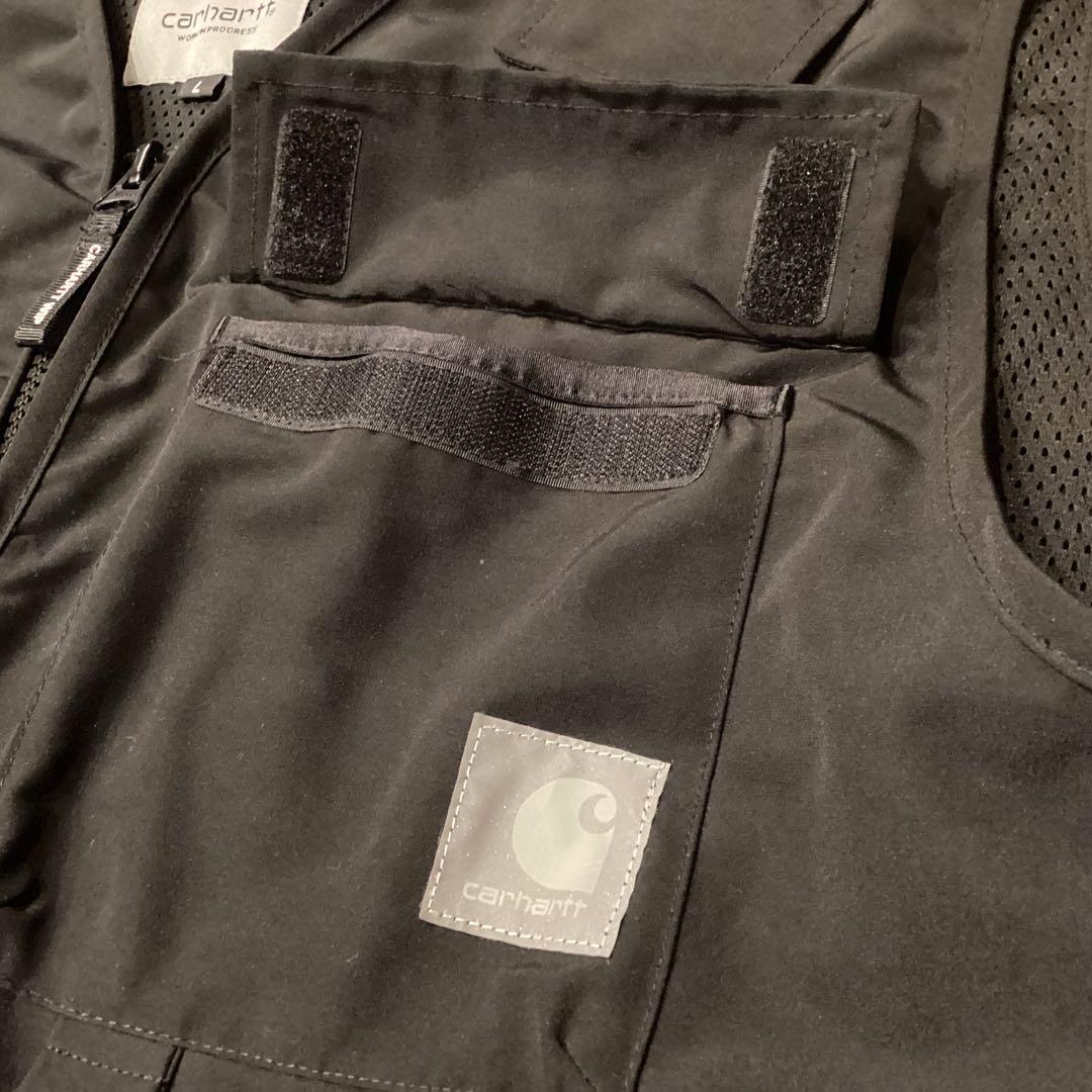 1R39132 Carhartt WIPカーハート フィッシングベスト　L 黒