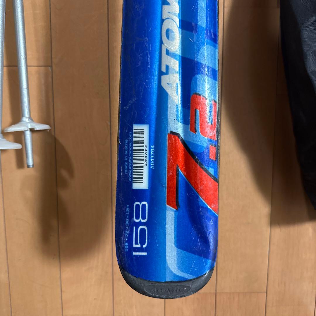 Atomic 7.2 スキー 158cm ストック ケース付き
