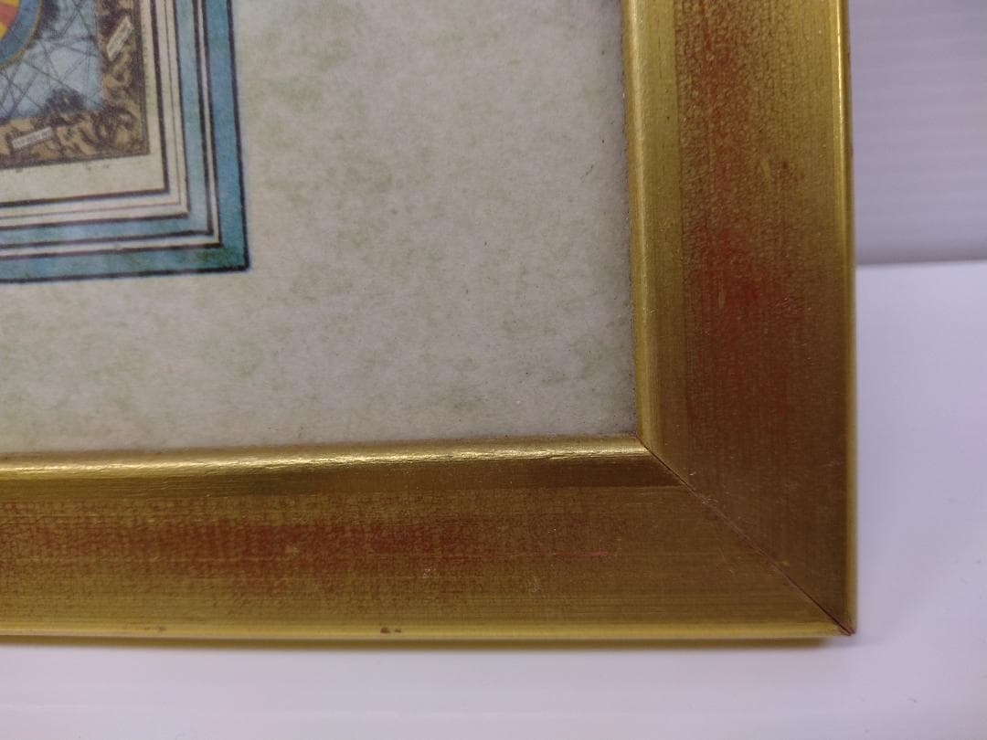 古地図 絵画 金縁 イタリア製 インテリア