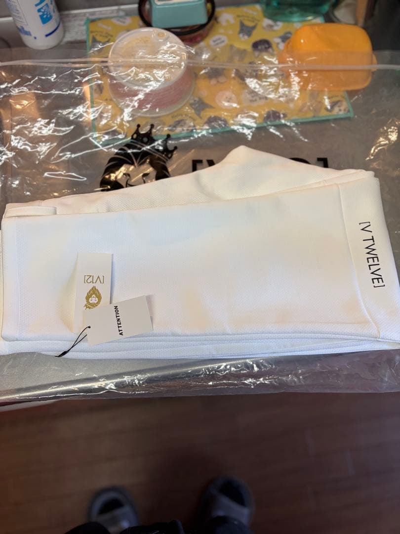 【新品タグ付V12 ゴルフ GAME PANTS ダンボールニット ホワイト L