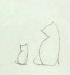 油絵 菅家令子絵 絵画インテリア額付(銀) F4-040214白猫の親子と女の子