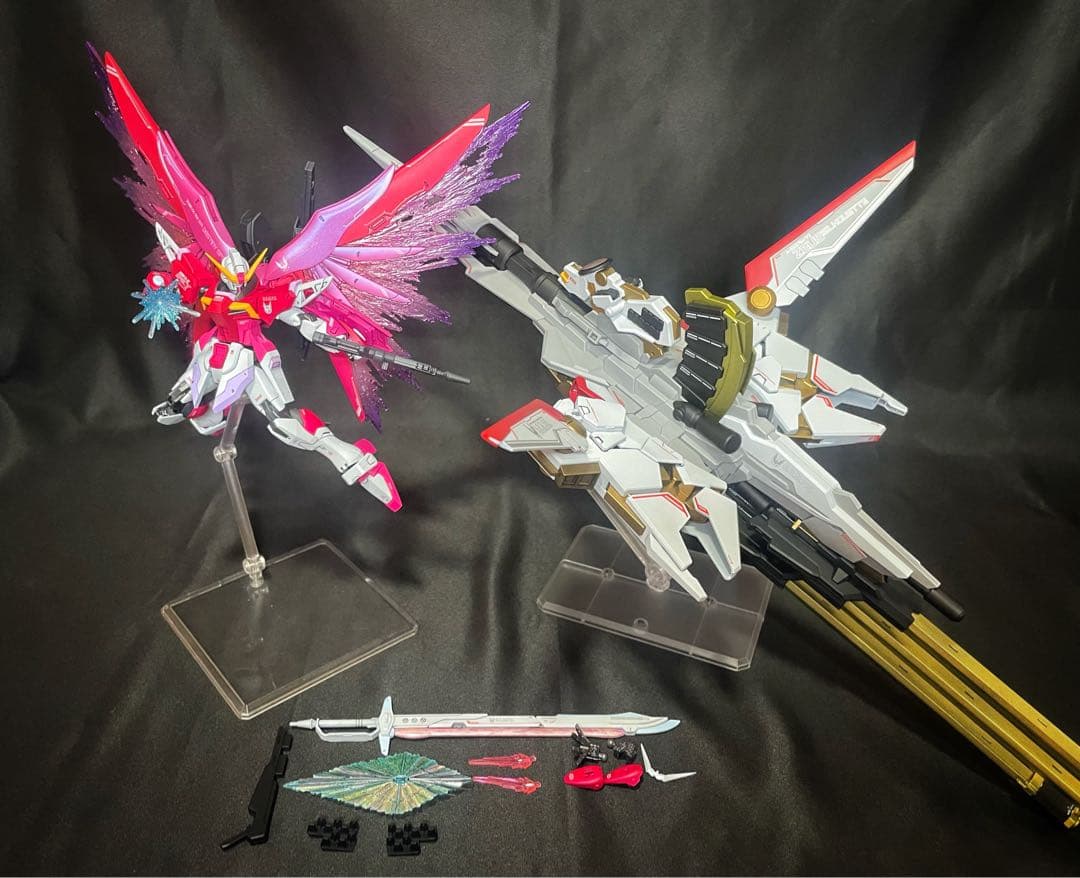 N*T様 ガンプラ完成品HG デスティニーガンダムspecⅡ & ゼウスシルエッ