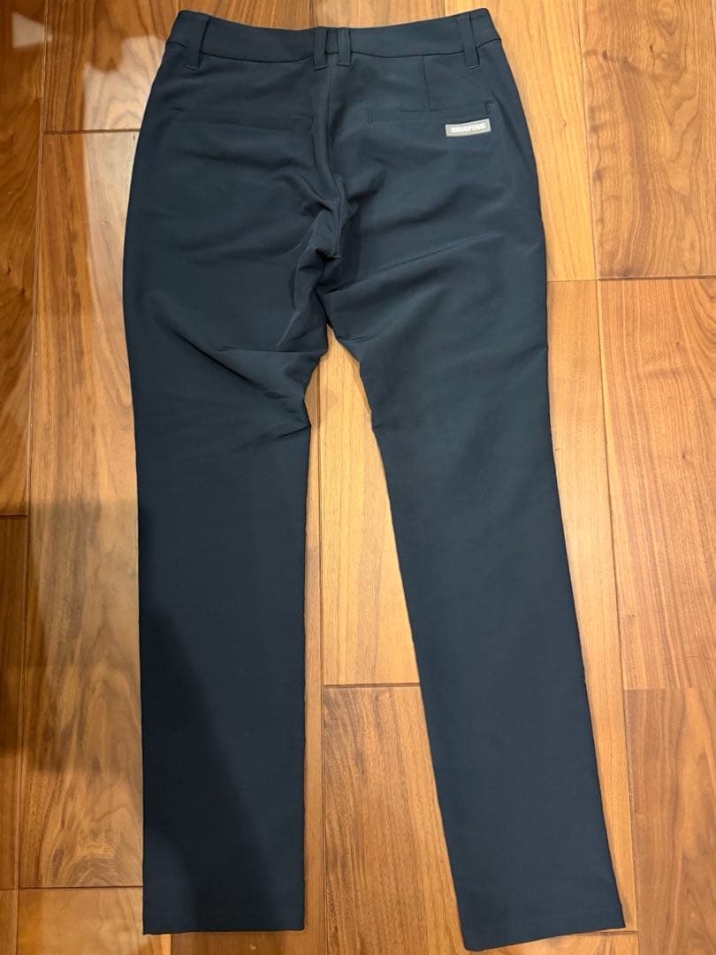 極美品　ブリーフィング ストレッチパンツ ネイビー ナイロン混 S