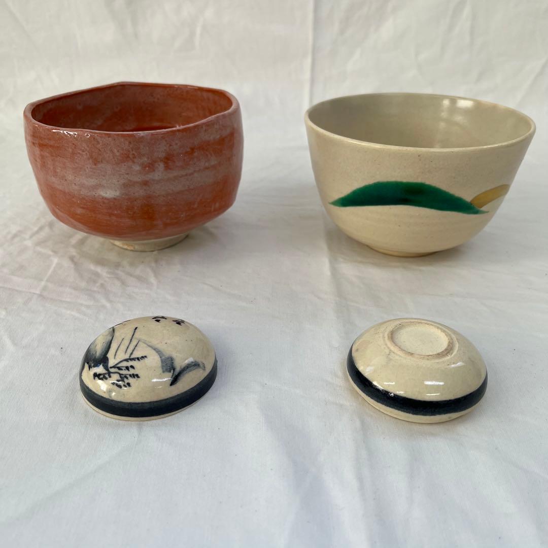 0105A3 【中古】茶道具セット 伝統的な和風デザイン