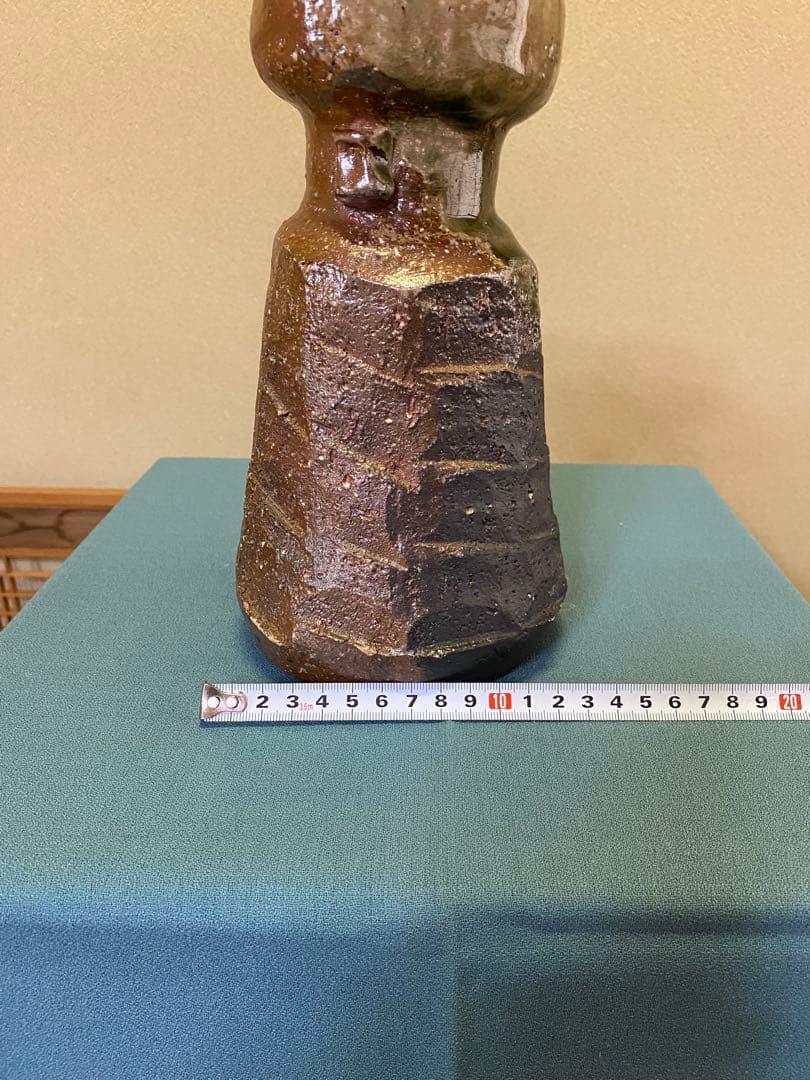 茶道具/花入 信楽窯花入 杉本忠造 共箱 茶道