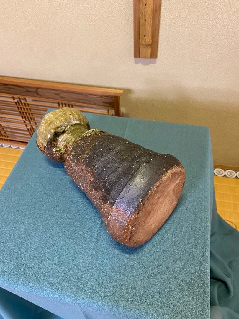 茶道具/花入 信楽窯花入 杉本忠造 共箱 茶道