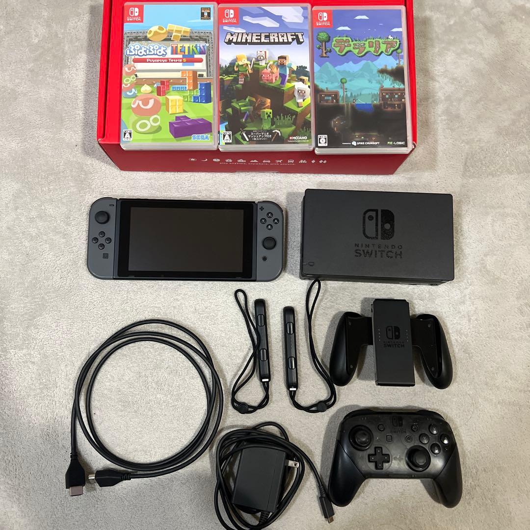 ニンテンドーSwitch 本体 プロコン ソフト3本 その他