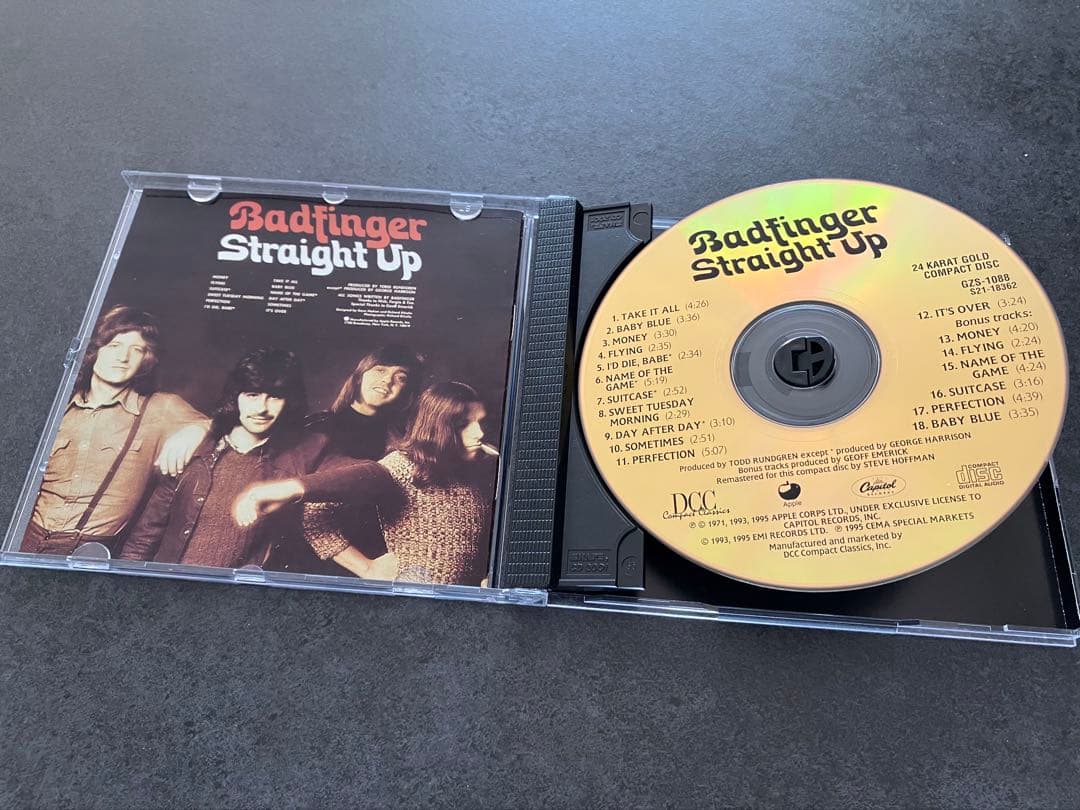 洋楽 Badfinger Straight Up 24K Gold Disc