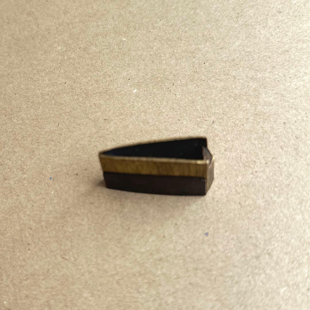 日本刀装具　金着せ　二重鎺　はばき